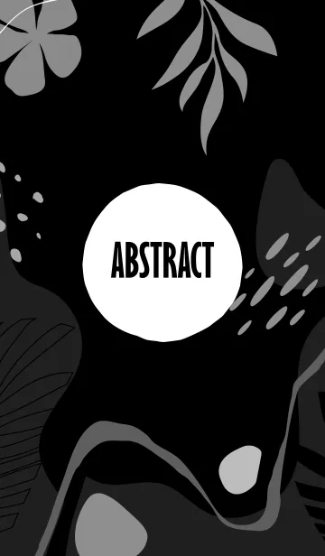 [LINE着せ替え] Abstract Hand Drawn Black & Whiteの画像1