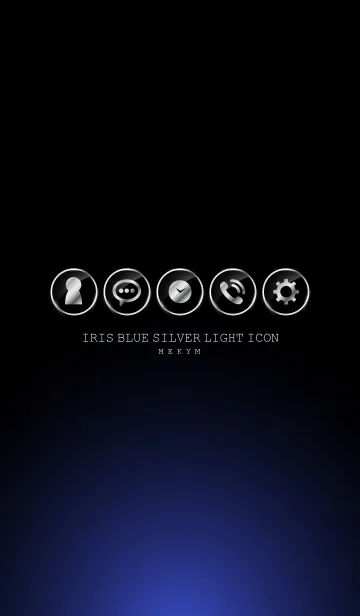 [LINE着せ替え] SILVER LIGHT ICON THEME -Iris Blue-の画像1