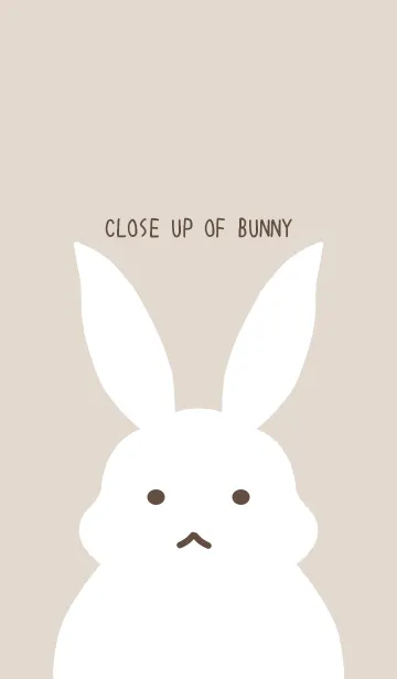 [LINE着せ替え] シンプルバニーの着せかえ/ベージュの画像1