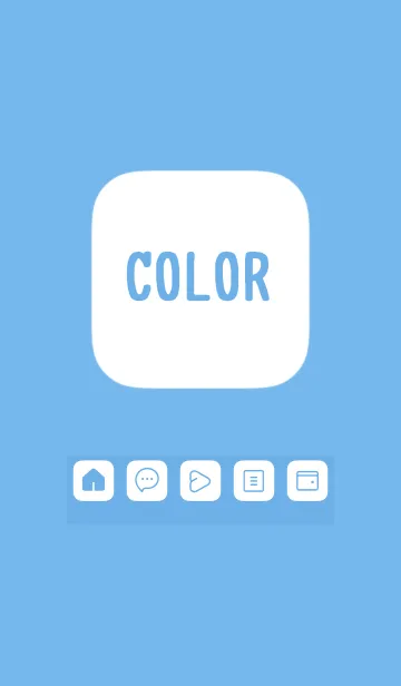 [LINE着せ替え] blue color B16の画像1