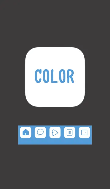 [LINE着せ替え] blue color B20の画像1