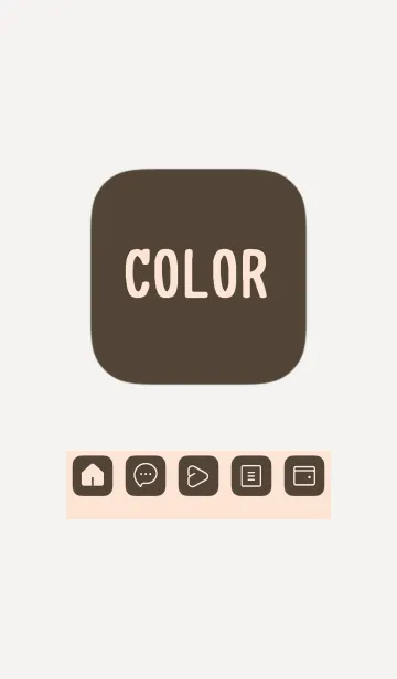 [LINE着せ替え] brown color B18の画像1