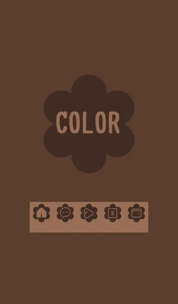 [LINE着せ替え] brown color C16の画像1