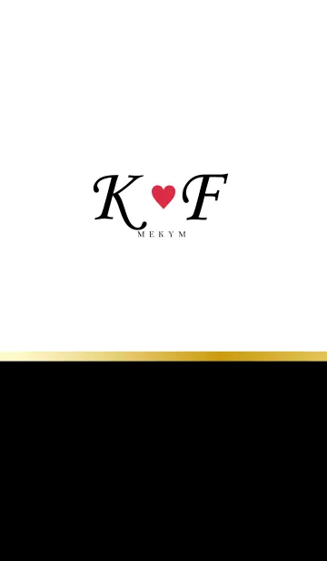 [LINE着せ替え] LOVE-INITIAL K&F イニシャル 8の画像1