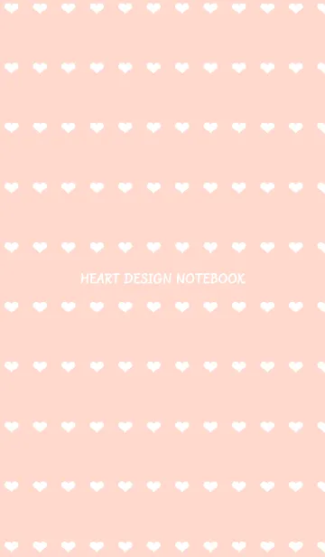 [LINE着せ替え] ホワイトハートのノート/ピンクベージュの画像1