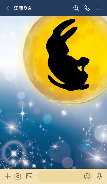 [LINE着せ替え] ネイビー : 金運UP！ 卯年の着せ替えの画像2