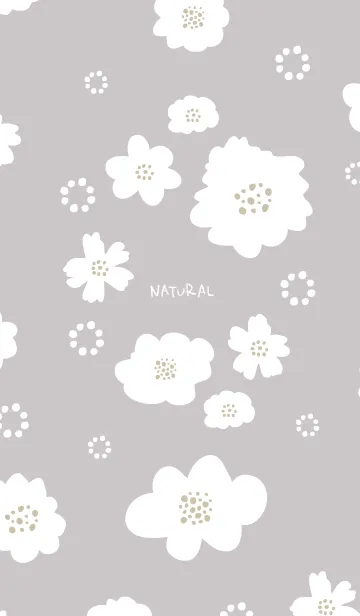 [LINE着せ替え] 白花と白丸14の画像1