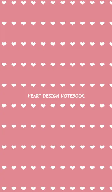 [LINE着せ替え] ホワイトハートのノート/レッド/ベージュの画像1