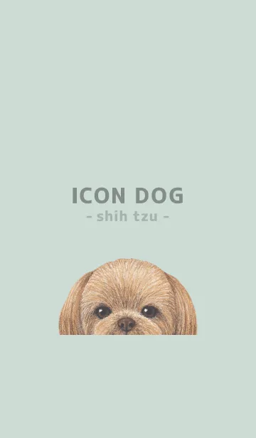 [LINE着せ替え] ICON DOG - シーズー - PASTEL GR/04の画像1