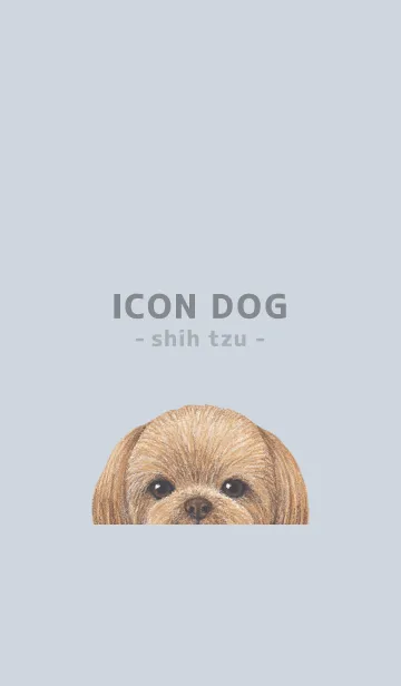 [LINE着せ替え] ICON DOG - シーズー - PASTEL BL/04の画像1