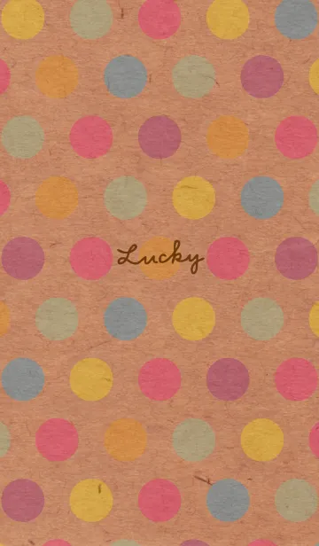 [LINE着せ替え] クラフト紙 カラフルドット22の画像1