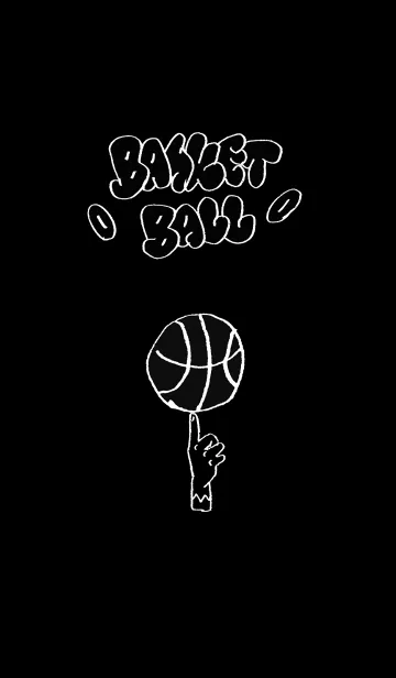 [LINE着せ替え] STREET BASKETBALL 02b allblackの画像1