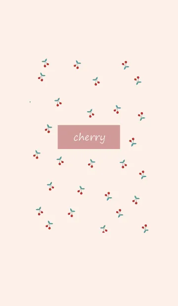 [LINE着せ替え] cherry_pattern #pink grayの画像1