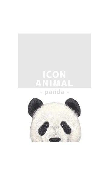 [LINE着せ替え] ICON ANIMAL - パンダ - GRAY/01[rev.]の画像1