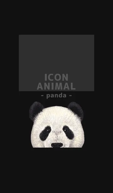 [LINE着せ替え] ICON ANIMAL - パンダ - BLACK/01[rev.]の画像1