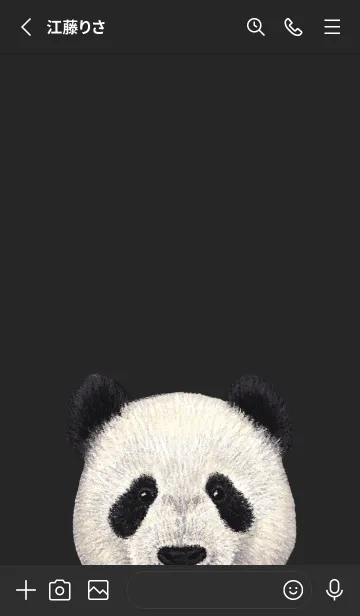 [LINE着せ替え] ICON ANIMAL - パンダ - BLACK/01[rev.]の画像2