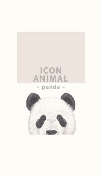 [LINE着せ替え] ICON ANIMAL - パンダ - BEIGE/01[rev.]の画像1