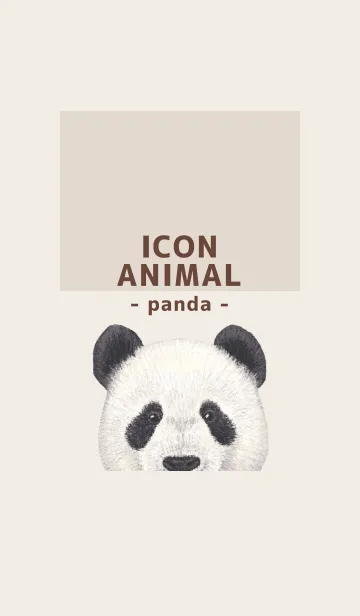 [LINE着せ替え] ICON ANIMAL - パンダ - BROWN/01[rev.]の画像1