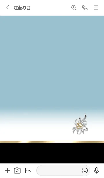 [LINE着せ替え] 大人可愛いくすみグリーン♡花の画像2