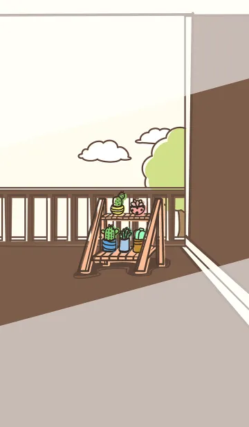 [LINE着せ替え] Painted planting J-brown (Be3)の画像1