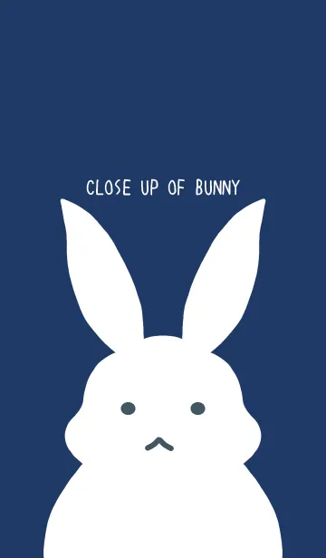 [LINE着せ替え] シンプルバニーの着せかえ/ネイビーブルーの画像1