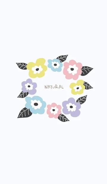 [LINE着せ替え] 北欧風お花リース14の画像1