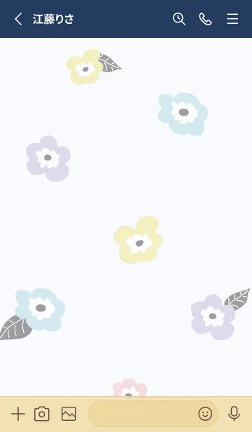 [LINE着せ替え] 北欧風お花リース14の画像2