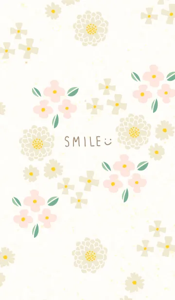 [LINE着せ替え] 大人なベージュとカラフルな花21の画像1