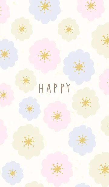 [LINE着せ替え] かわいい丸い花6の画像1