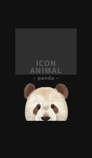 [LINE着せ替え] ICON ANIMAL - パンダ - BLACK/02[rev.]の画像1