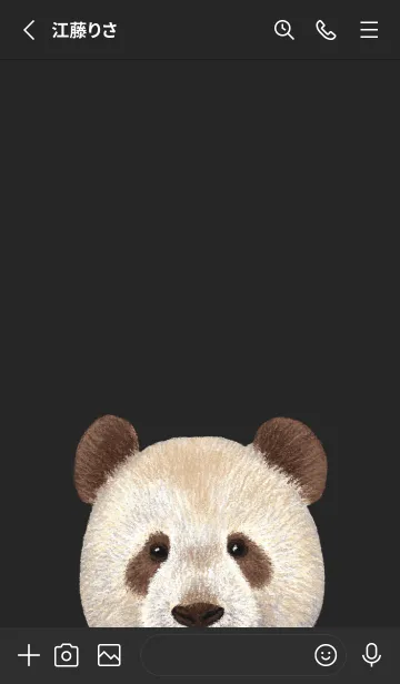 [LINE着せ替え] ICON ANIMAL - パンダ - BLACK/02[rev.]の画像2