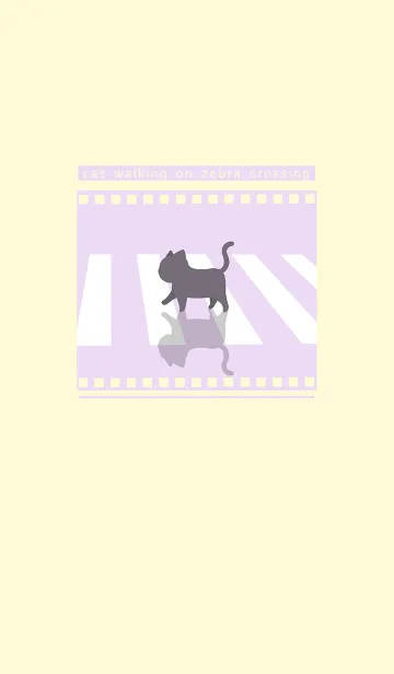 [LINE着せ替え] cat zebra crossing J-purple (Ye5)の画像1