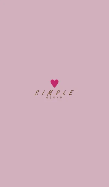[LINE着せ替え] DUSKY PINK BROWN - SIMPLE HEART 20の画像1