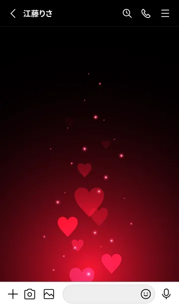 [LINE着せ替え] - Beautiful Flame Red Heart -の画像2