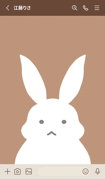 [LINE着せ替え] シンプルバニーの着せかえ/ブラウンの画像2