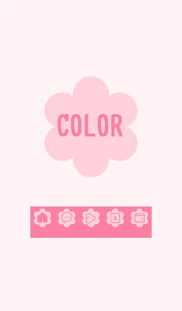 [LINE着せ替え] pink color C18の画像1