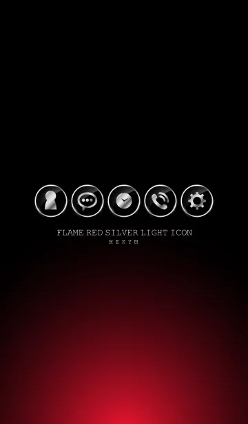 [LINE着せ替え] SILVER LIGHT ICON THEME -Flame Red-の画像1