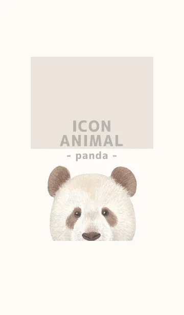 [LINE着せ替え] ICON ANIMAL - パンダ - BEIGE/02[rev.]の画像1