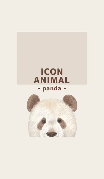 [LINE着せ替え] ICON ANIMAL - パンダ - BROWN/02[rev.]の画像1