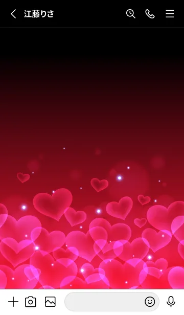 [LINE着せ替え] FLAME RED HEARTの画像2