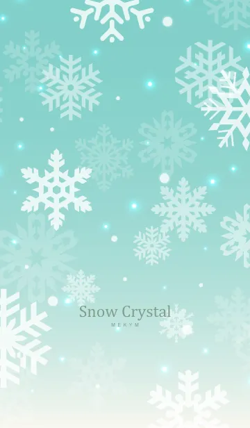 [LINE着せ替え] Snow Crystal-EMERALD GREEN.MEKYM 23の画像1