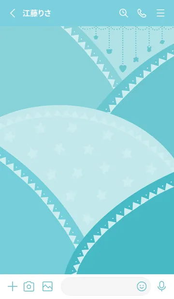 [LINE着せ替え] Colorful party - light gray indigo (Gr6)の画像2