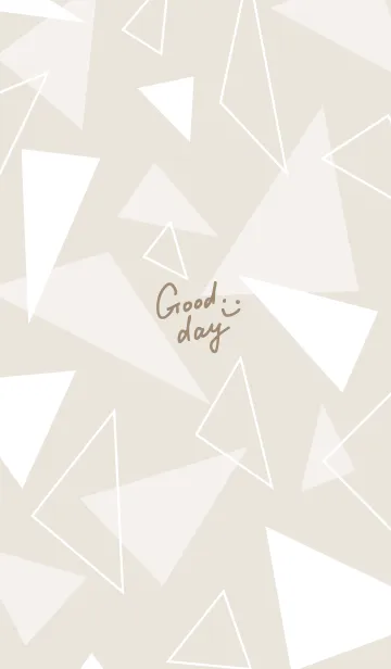 [LINE着せ替え] 白い三角たくさん ベージュ2の画像1