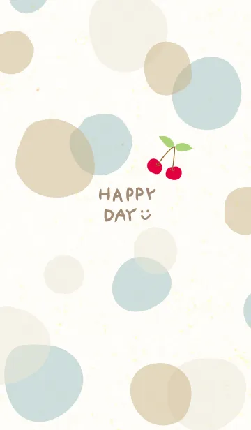 [LINE着せ替え] さくらんぼ 水玉30の画像1