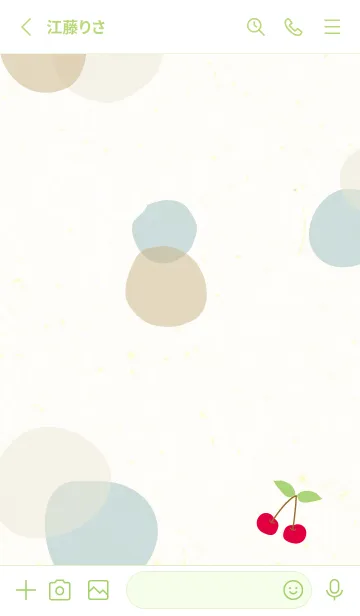 [LINE着せ替え] さくらんぼ 水玉30の画像2