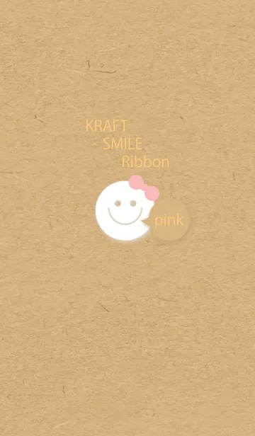 [LINE着せ替え] KRAFT SMILE Ribbon Pink 12の画像1