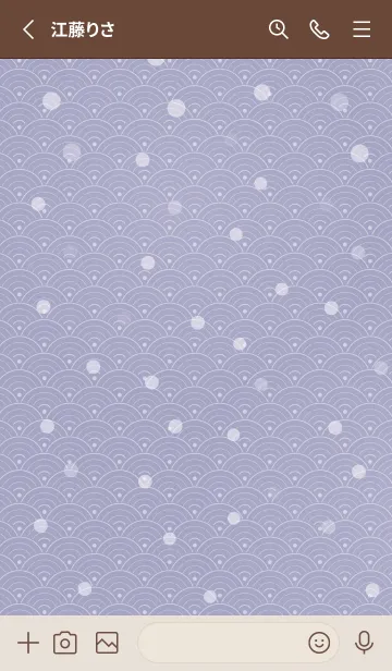 [LINE着せ替え] 和音 青海波、雪とフェルマータ 藤鼠の画像2