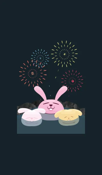 [LINE着せ替え] ekstamp 温泉うさぎ NO.113の画像1