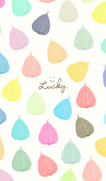 [LINE着せ替え] 葉っぱ カラフル 大人4の画像1