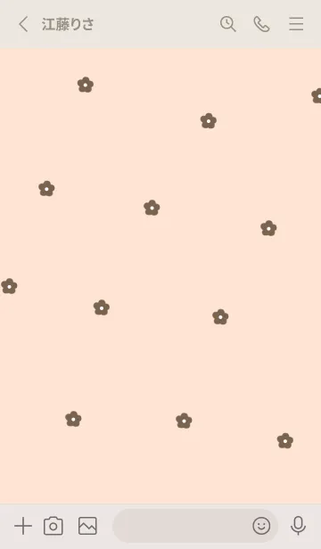 [LINE着せ替え] flower pattern(shellpink)の画像2